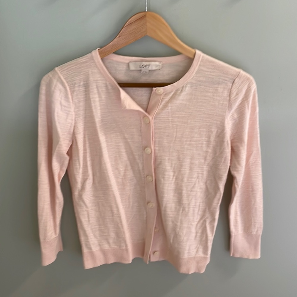 Loft pink cardigan